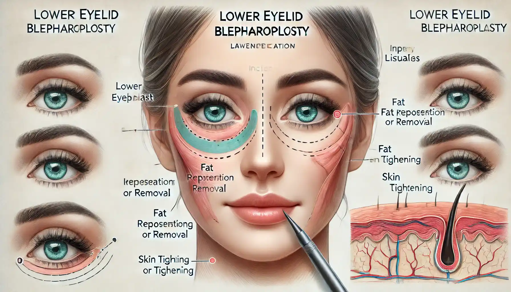 بلفاروپلاستی پلک پایین